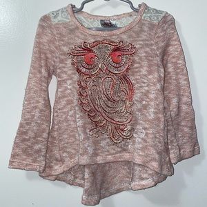 Girls’ Light Pink Lightweight Sweater - size 5